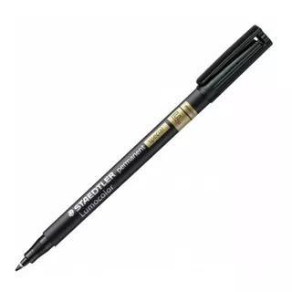 3x Staedtler Caneta Permanente Lumocolor 319 F 0.6 Preto