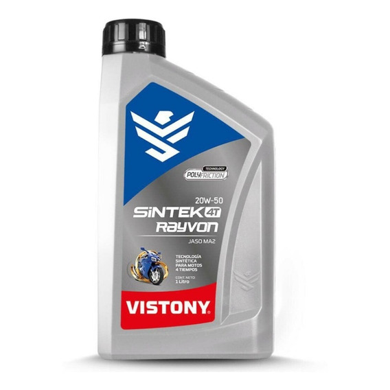 Aceite Moto 20w50 Sintetico Moto 4t 1 Litro Vistony