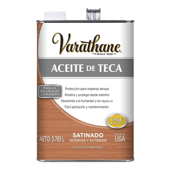 Aceite De Teca Para Maderas Densas 3,785 L Varathane