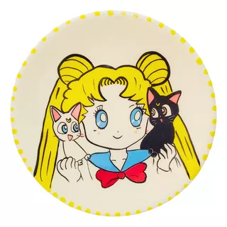 Plato Cerámica Esmaltada Sailor Moon 27 Cm