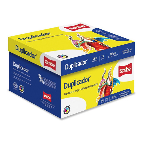 Caja 10 Resmas Papel De Impresión Duplicador Scribe Oficio