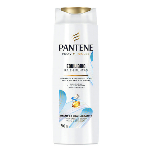  Shampoo Equilibrante Pantene Equilibrio Raíz Y Puntas 300 Ml