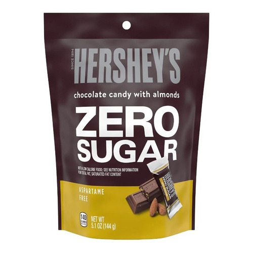 Hersheys Zero Sugar Chocolate With Almonds  144g
