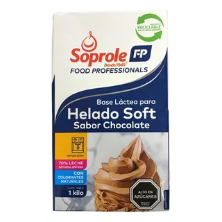 Base Láctea Para Helados Soft Soprole 1lt Chocolate