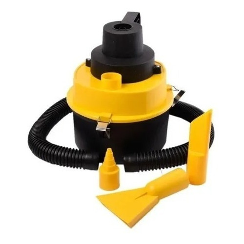 Aspiradora Para Auto Tapizado 12v Portatil Tacho Seco Humedo Color Amarillo