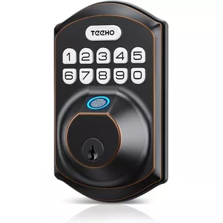 Cerradura Biometrica Captahuellas + Pin + Llave Puerta Teeho