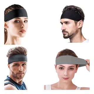 4 Faixas De Cabeça Testeira Headband Fps50 Anti Suor  