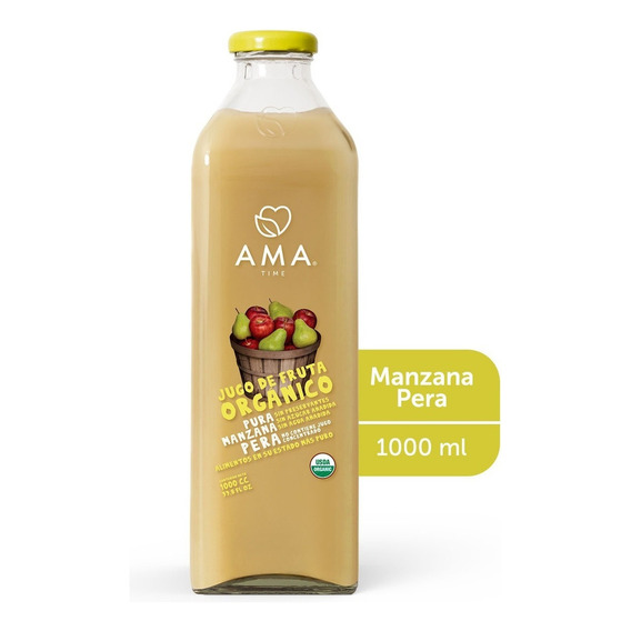 Ama Time. Ama Jugo Manzana Pera Organico 1lt.