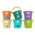 Set 6 Mini Baldes Juguetes Agua Baño Playa Para Bebé Huanger Color Multicolor