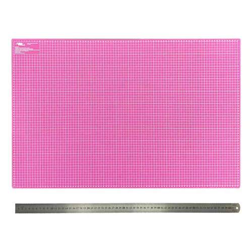 Base de Corte A2 60X45cm con gráfica y ángulos color Rosado