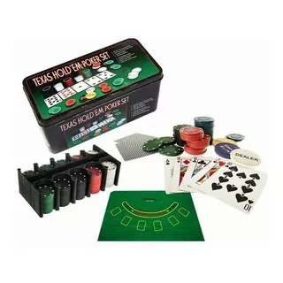 Set De Poker 200 Fichas + Cartas + Paño