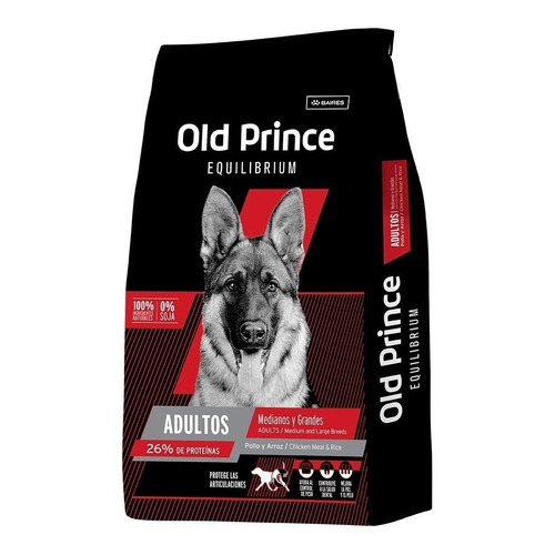 Alimento Old Prince Equilibrium Equilibrium para perro adulto para perro adulto de raza mediana y grande sabor pollo y arroz en bolsa de 23kg