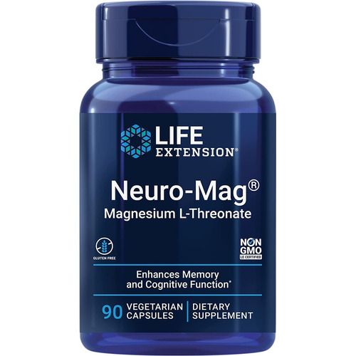 Treonato De Magnesio / Magnesium L-threonate 90 Caps Sabor Sin Sabor