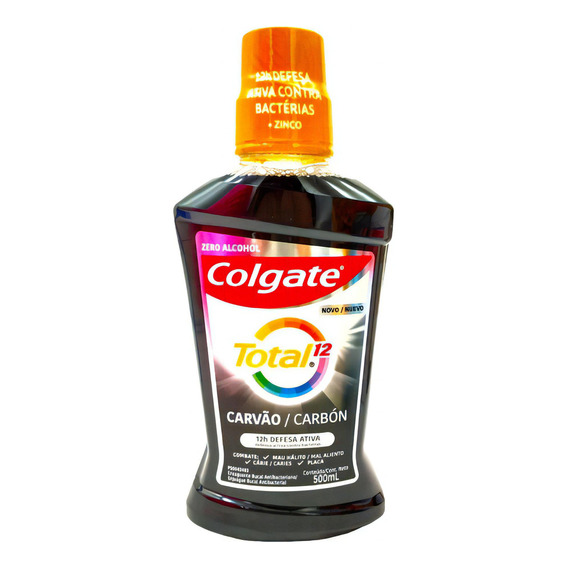 Colgate Enjuague Bucal Total 12 Carbón 500ml