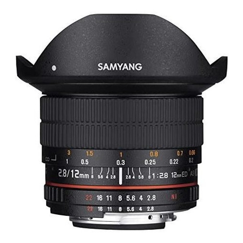 Lente Samyang 12mm F2.8 Para Canon Eos Ef Dslr -negro Color Negro