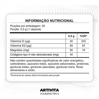 Kit 3 Artivita Colageno Tipo 2