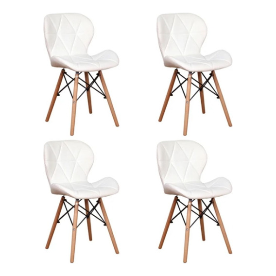 Set 4 Sillas De Comedor Eames Moderna Minimalista Cocina 