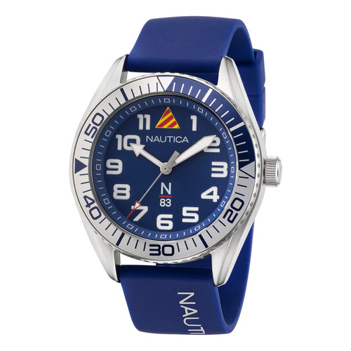 Reloj Para Hombre Nautica N83 Finn World Con Correa Azul