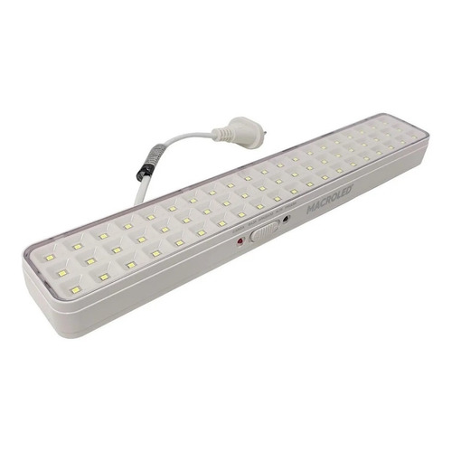 Luz Emergencia 60 Led Recargable-9hs Autonomia Macroled Color Blanco