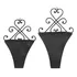 Deco 79 Metal Scroll Indoor Outdoor Hanging Wall Planter, Se Brown Deco 79