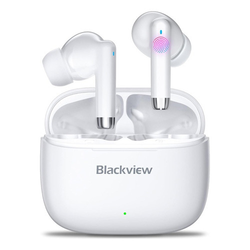 Auriculares Inalámbricos Blackview Airbuds4 Bluetooth Nc Color Blanco Color de la luz Azul