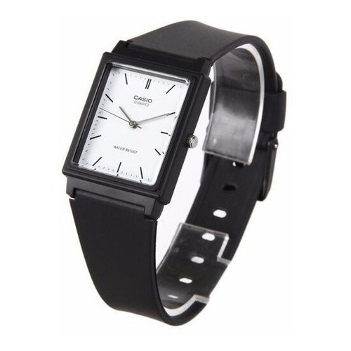 Reloj Mujer Casio Analogo Lq-142-7edf Cuadrado Negro Clásico