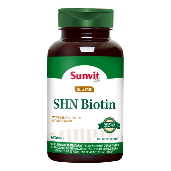 Shn Biotin - 60 Tabs Sabor Sin sabor