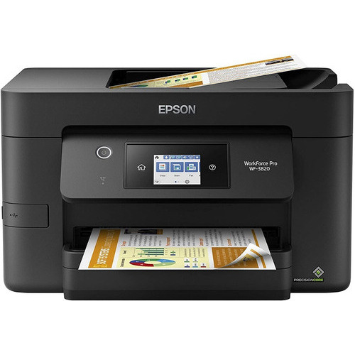 Impresora Multifunción Empresas Epson Workforce Pro Wf-3820 Color Negro 110v