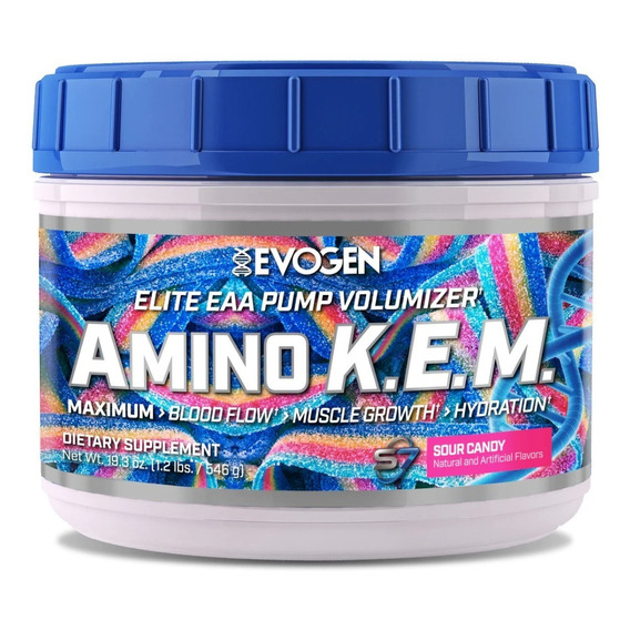 Aminoácidos Esenciales Evogen Amino Kem 30 Servicios Sabor Sour candy