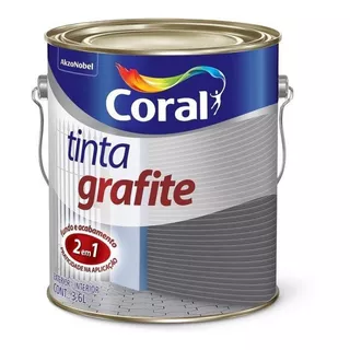 Tinta Para Metal Tinta Grafite Fosco Cinza Médio 3.6l Coral