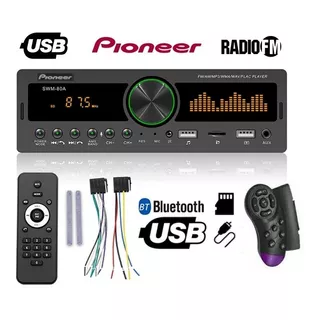 Reproductor Pioneer Bluetooth De Carro Mp3 Usb Radio Control