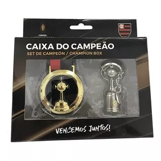 Caixa Do Campeão Flamengo Medalha + Chaveiro 3d.libertadores