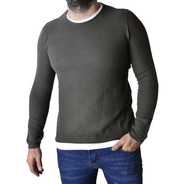 Sweater Hombre Entallado Simulando Remera Abajo The Big Shop
