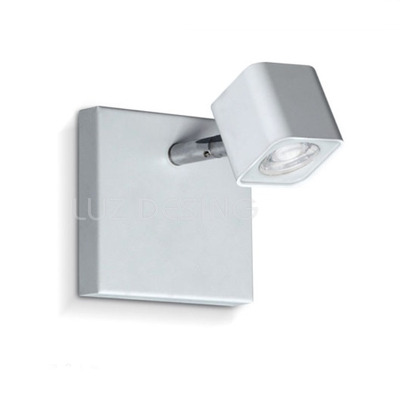 Plafon 2 Luces Cubo Spot Móvil Led Blanco Diseño Pal