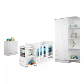 Quarto Infantil Doce Sonho Branco Carvalho Qmovi