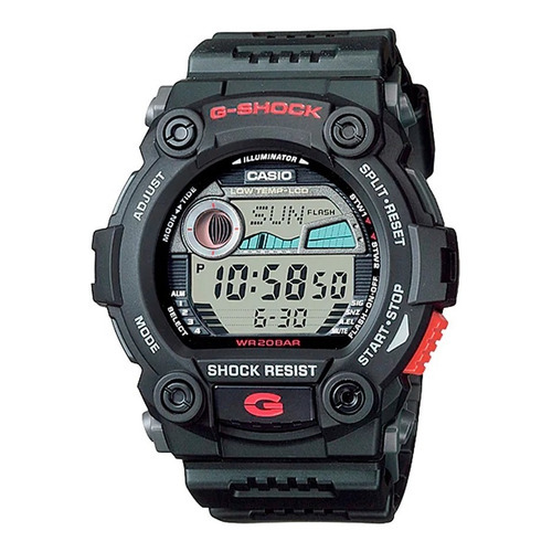 Reloj G-shock  G-7900-1d Digital Con Gráfico Hombre Original Color De La Correa Negro Color Del Fondo Gris