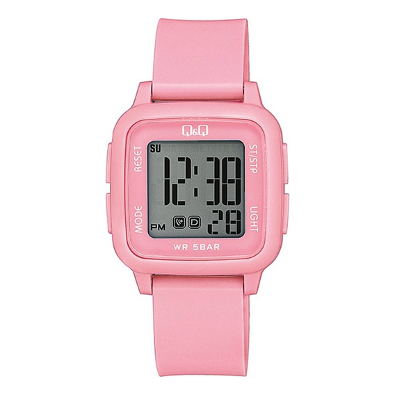 Reloj De Pulsera Q&q Digital Dama Caballero Calendario Color Color de la correa Rosado