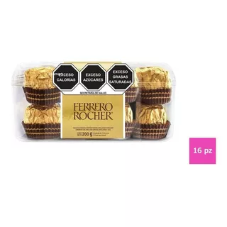 Caja De Chocolate Ferrero Rocher  Con 16 Piezas