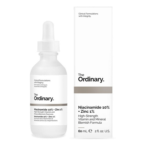 The Ordinary. Niacinamida 10% + Zinc 1%. Tamaño Grande 60ml