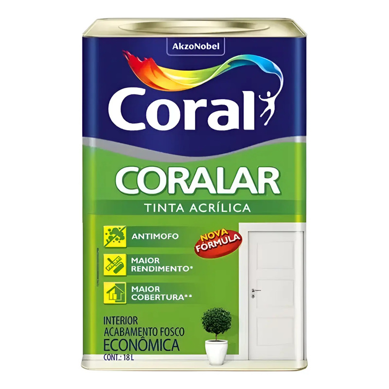 Tinta Coralar Anti Mofo Acrilica Coral Escolha Sua Cor!!