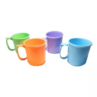 Taza Jarro Mug Plastico Varios Colores X 30 Unidades