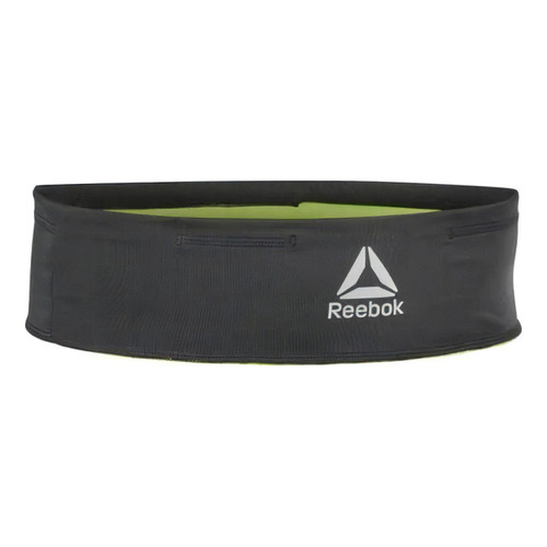 Riñonera Para Correr Reflectiva Reebok Supergym Color Negro Liso