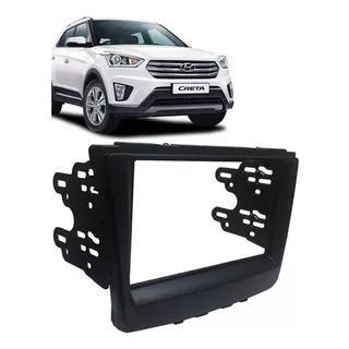 Moldura Painel Dvd 2 Din Hyundai 2017 Preto