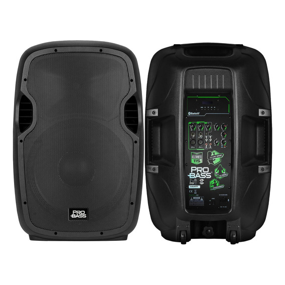Parlante Pro Bass Elevate 115 Con Bluetooth Negro 110v/220v
