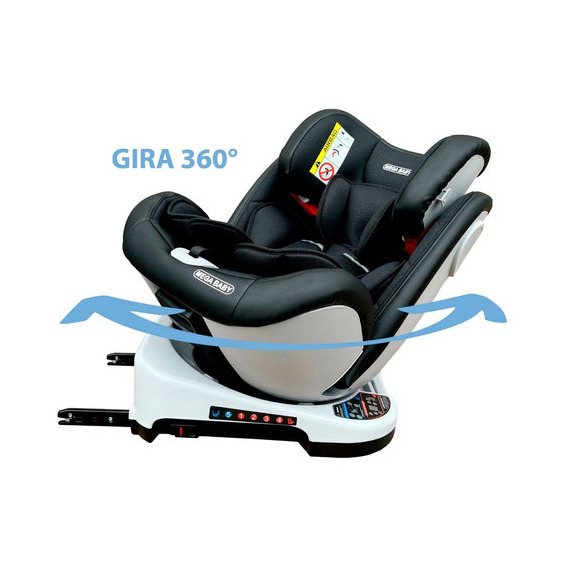 Butaca Mega Baby All Ages Giro 360º Auto Convertible Color Negro 360