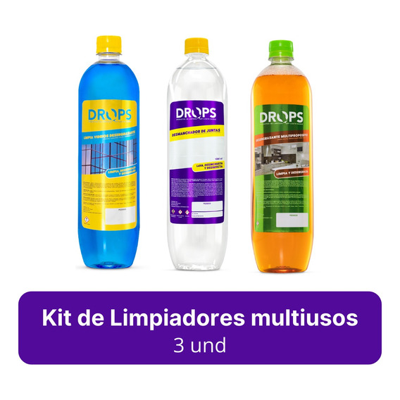 Kit De Limpiadores Drops X3 - L a $59900