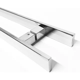 Puxador Inox Barra Chata 100cm X 80 40mm Para Portas Polido