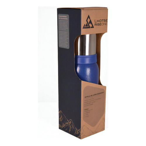 Termo Lhotse Riseone Acero Inoxidable 1 Lt Doble Tapa Tapón Color Azul