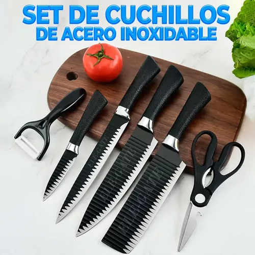 Set De Cuchillos De Cocina Acero Inoxidable Chef 6 Pcs
