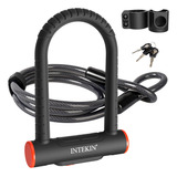 Intekin Bike U Lock - Cerradura De Bicicleta Resistente Con